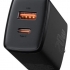 Baseus Compact Quick Charger USB + Type-C U+C 20W EU